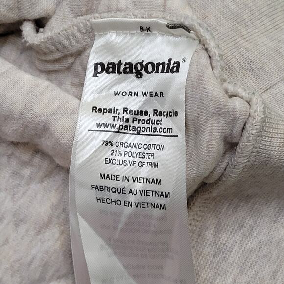 Patagonia Pullover Sweater Small 19x22 Beige Blue - Picture 7 of 16